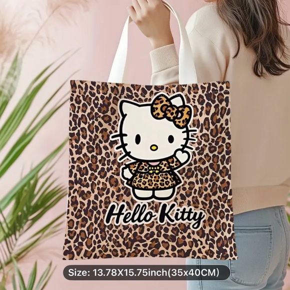 Hello Kitty by Sanrio Brown Leopard Tote Bag - Picture 2 of 8